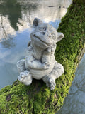 STONE GARDEN CUTE BABY THINKING DRAGON ORNAMENT GOTHIC STATUE