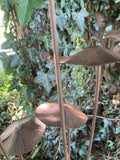 METAL TOADSTOOL CLUSTER MUSHROOM GARDEN STAKE ORNAMENT