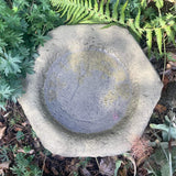 STONE GARDEN OLD STYLE HEXAGONAL ROCKERY DISH BIRDBATH FEEDER BOWL ORNAMENT