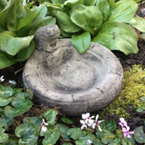 STONE GARDEN FROG FEEDER
