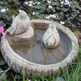 STONE GARDEN SMALL SPARROWS BIRD BATH / FEEDER