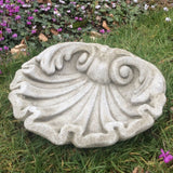 STONE GARDEN BAROQUE BIRD BATH SHELL DISH