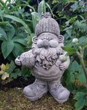 STONE GARDEN FOOTBALLER GNOME 'WILF' STATUE ORNAMENT