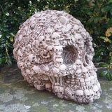 STONE GARDEN SKELETON DESIGN SKULL HALLOWEEN ORNAMENT
