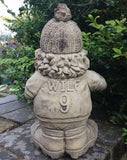 STONE GARDEN FOOTBALLER GNOME 'WILF' STATUE ORNAMENT