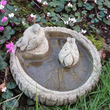 STONE GARDEN SMALL SPARROWS BIRD BATH / FEEDER