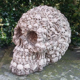 STONE GARDEN SKELETON DESIGN SKULL HALLOWEEN ORNAMENT