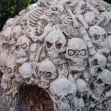 STONE GARDEN SKELETON DESIGN SKULL HALLOWEEN ORNAMENT