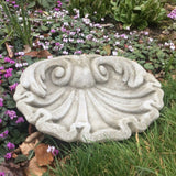 STONE GARDEN BAROQUE BIRD BATH SHELL DISH