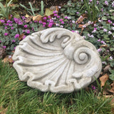STONE GARDEN BAROQUE BIRD BATH SHELL DISH