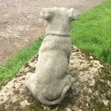 STONE GARDEN SITTING STAFFORDSHIRE BULL TERRIER STAFFY DOG STATUE ORNAMENT