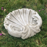 STONE GARDEN BAROQUE BIRD BATH SHELL DISH