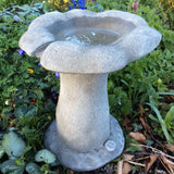 STONE GARDEN MUSHROOM BIRD BATH TOADSTOOL FEEDER