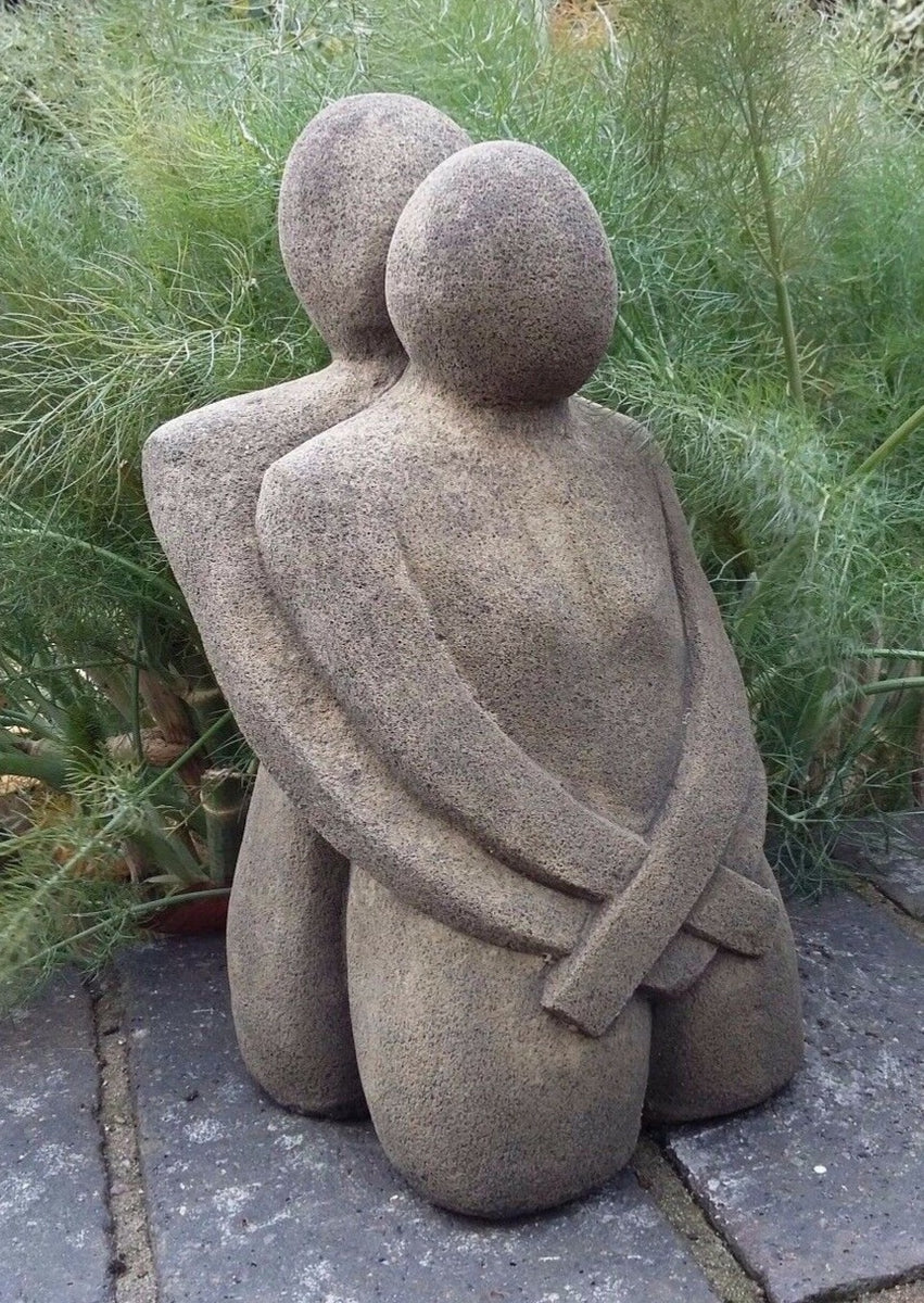STONE GARDEN ABSTRACT LOVING COUPLE GARDEN ORNAMENT STATUE Ferney