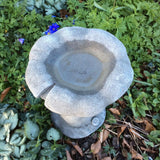STONE GARDEN MUSHROOM BIRD BATH TOADSTOOL FEEDER