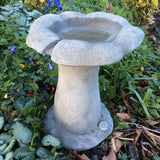 STONE GARDEN MUSHROOM BIRD BATH TOADSTOOL FEEDER