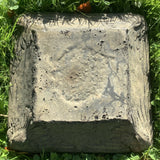 STONE GARDEN SQUARE BIRD BATH TOP FEDER REPLACEMENT DISH ORNAMENT