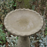 STONE GARDEN ACANTHUS LEAF BIRD BATH FEEDER ORNAMENT