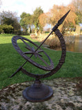 CAST IRON ARMILLARY SUNDIAL WEATHERVANE COMPASS GARDEN ORNAMENT