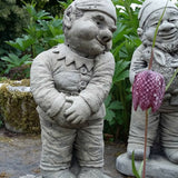 STONE GARDEN GNOMERY - SET OF 5 GNOMES ELF PIXIE DOG RABBIT ORNAMENTS STATUES