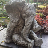 STONE GARDEN LUCKY CRYING ELEPHANT ORNAMENT STATUE
