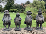 SET OF 4 RESIN WIND IN THE WILLOWS CHARACTERS - RATTY, MOLEY, TOAD & BADGER