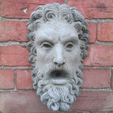 STONE GARDEN BEARDED MAN WALL WATER SPOUT PLAQUE FEATURE