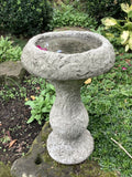 STONE GARDEN RUSTIC BIRD BATH FEEDER