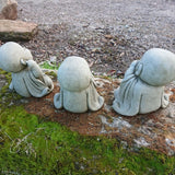 STONE GARDEN SET OF 3 WISE MONK BUDDHA ORNAMENTS SEE NO EVIL