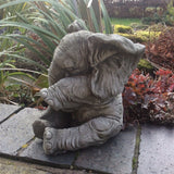 STONE GARDEN LUCKY CRYING ELEPHANT ORNAMENT STATUE