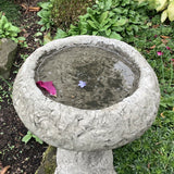 STONE GARDEN RUSTIC BIRD BATH FEEDER