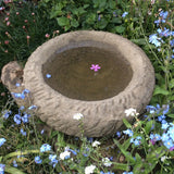 STONE GARDEN OLD STYLE ROCKERY DISH BIRDBATH FEEDER BOWL ORNAMENT