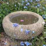 STONE GARDEN OLD STYLE ROCKERY DISH BIRDBATH FEEDER BOWL ORNAMENT