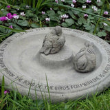 STONE GARDEN BIRDS 'KISS OF THE SUN' BIRD BATH TOP ONLY REPLACEMENT