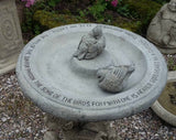 STONE GARDEN BIRDS 'KISS OF THE SUN' BIRD BATH TOP ONLY REPLACEMENT