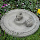 STONE GARDEN BIRDS 'KISS OF THE SUN' BIRD BATH TOP ONLY REPLACEMENT
