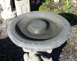 STONE GARDEN BIRDS 'KISS OF THE SUN' BIRD BATH TOP ONLY REPLACEMENT