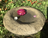 STONE GARDEN LARGE OLD STYLE ROCKERY DISH BIRDBATH FEEDER BOWL ORNAMENT