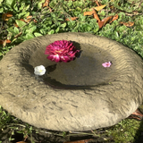 STONE GARDEN LARGE OLD STYLE ROCKERY DISH BIRDBATH FEEDER BOWL ORNAMENT