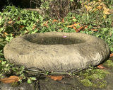 STONE GARDEN LARGE OLD STYLE ROCKERY DISH BIRDBATH FEEDER BOWL ORNAMENT
