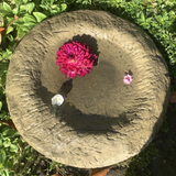 STONE GARDEN LARGE OLD STYLE ROCKERY DISH BIRDBATH FEEDER BOWL ORNAMENT