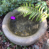 STONE GARDEN OLD STYLE ROCKERY BIRDBATH FEEDER BOWL ORNAMENT