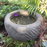 STONE GARDEN OLD STYLE ROCKERY DISH DEEP BIRDBATH FEEDER BOWL ORNAMENT MINI POND