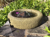 STONE GARDEN OLD STYLE ROCKERY BIRDBATH FEEDER BOWL ORNAMENT