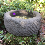 STONE GARDEN OLD STYLE ROCKERY DISH DEEP BIRDBATH FEEDER BOWL ORNAMENT MINI POND