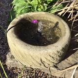 STONE GARDEN OLD STYLE ROCKERY DISH DEEP BIRDBATH FEEDER BOWL ORNAMENT MINI POND