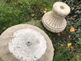 STONE GARDEN ROUND PEDESTAL BIRD BATH BIRD FEEDER BOWL DISH ORNAMENT