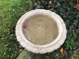 STONE GARDEN ROUND PEDESTAL BIRD BATH BIRD FEEDER BOWL DISH ORNAMENT