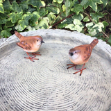 STONE GARDEN LOG BIRD BATH TOP FEEDER BOWL REPLACEMENT DISH ORNAMENT WITH WRENS