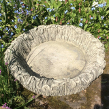 STONE GARDEN LARGE LEAF BIRD BATH TOP ONLY FEEDER REPLACEMENT ORNAMENT